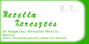 metella keresztes business card